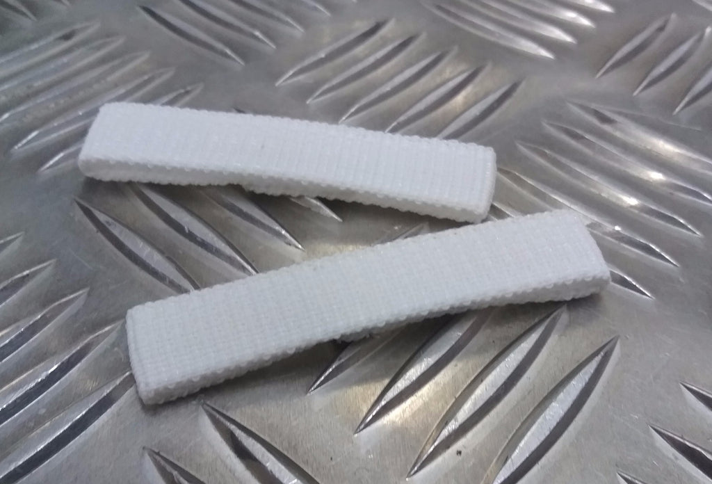 Genuine British Ceremonial White Issue Courlene Belt Keepers Stays