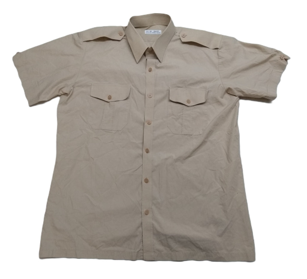 UAE Shirt Beige Short Sleeve Dress Size 16" / 41cm