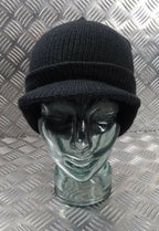 US Black or Olive Peak Radar Hat / Peaked Watch Cap 100% Wool NEW