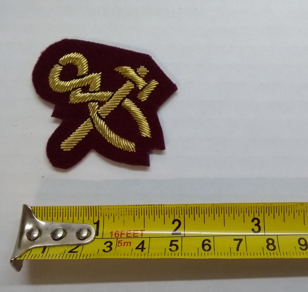 Mess Kit Badge Craftsman Cherry British Army Hand Embroidered Insignia Arm Patch