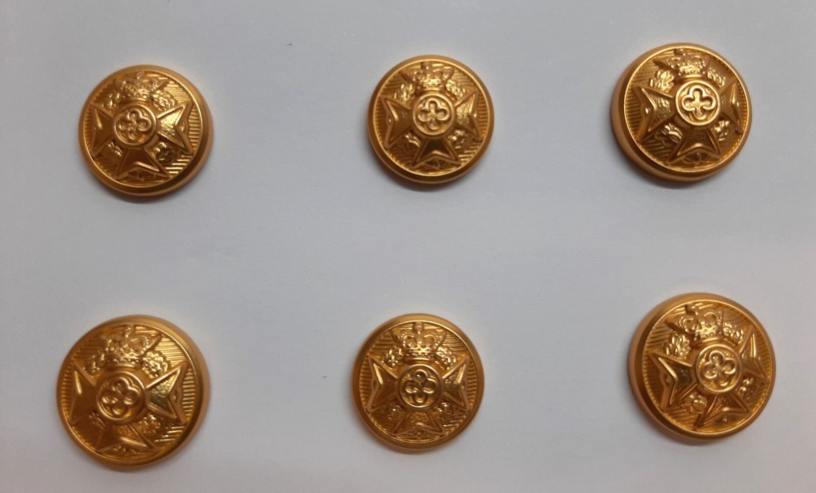 RAChD Buttons 22L X6 Small British Royal Army Chaplains' Department Insignia