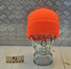Orange Knitted Beanie Hat / Watch Cap / Woolly Hat - One size - NEW