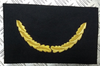 Officers Single Oakleaf Braid Uncut Cap Peak Gold on Black Felt British Made