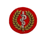 Mess Kit Badge Medical / Medic British Army Red Felt Hand Embroidered Arm Patch
