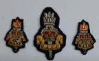 RAEC Hat / Cap Badge and Lapel Badges Hand Embroidered Vintage R.A.E.C