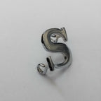 British Made ⅝" Shoulder Board & Epaulette Chrome Shank loop Letters