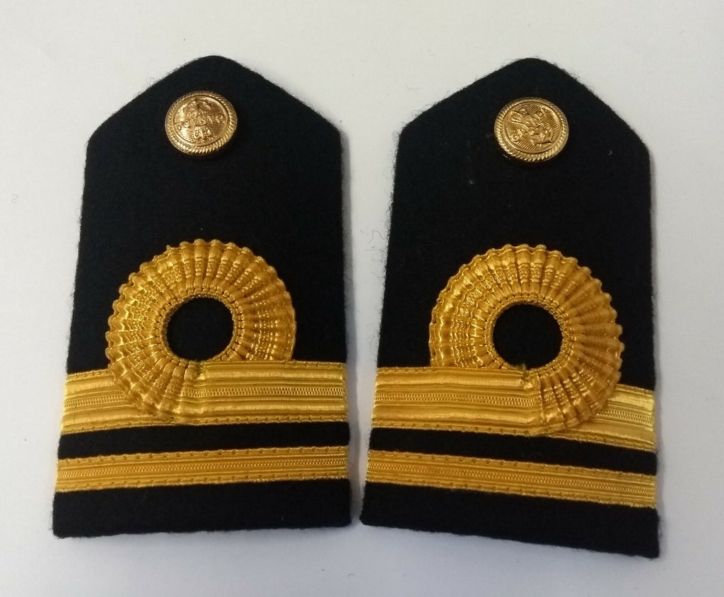 Genuine Canadian Naval Female Gold Wire Rank Shoulder Boards Epaulettes LFS10