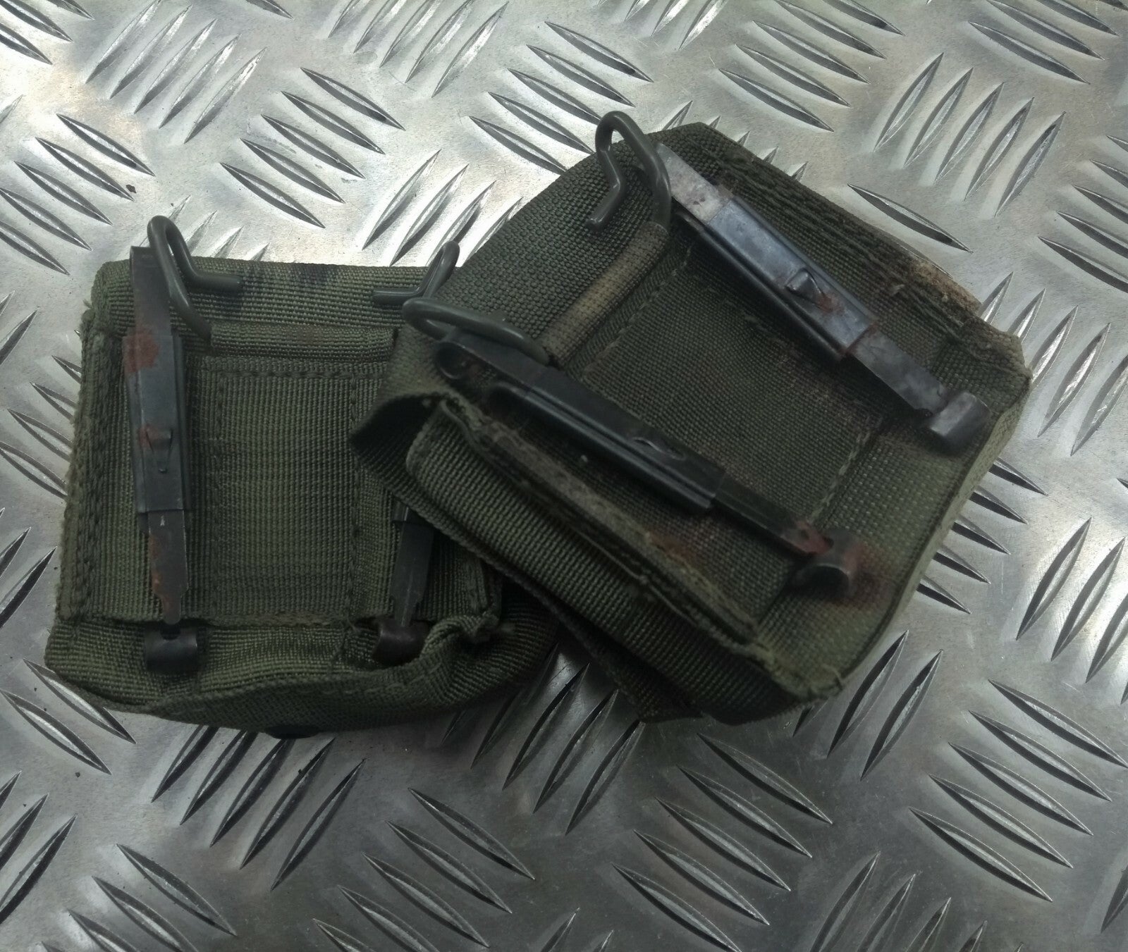 IDF Tactical Ammo Ammunition Pouch Web Codura Olive Green RUSTY x3