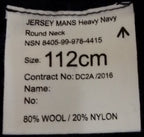 Commando Naval Pullover Wool Mix RN Jumper British Navy Blue Colour Crew Neck