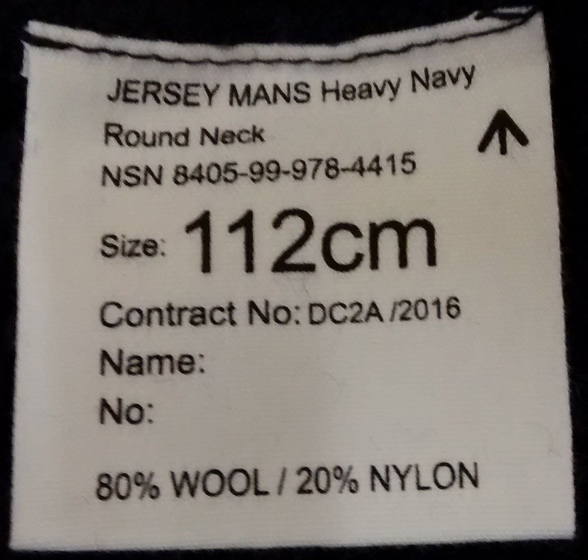 Commando Naval Pullover Wool Mix RN Jumper British Navy Blue Colour Crew Neck