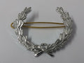 Silver Laurel Leaves Issue Chrome Prong Back Obsolete Pattern GIM184A