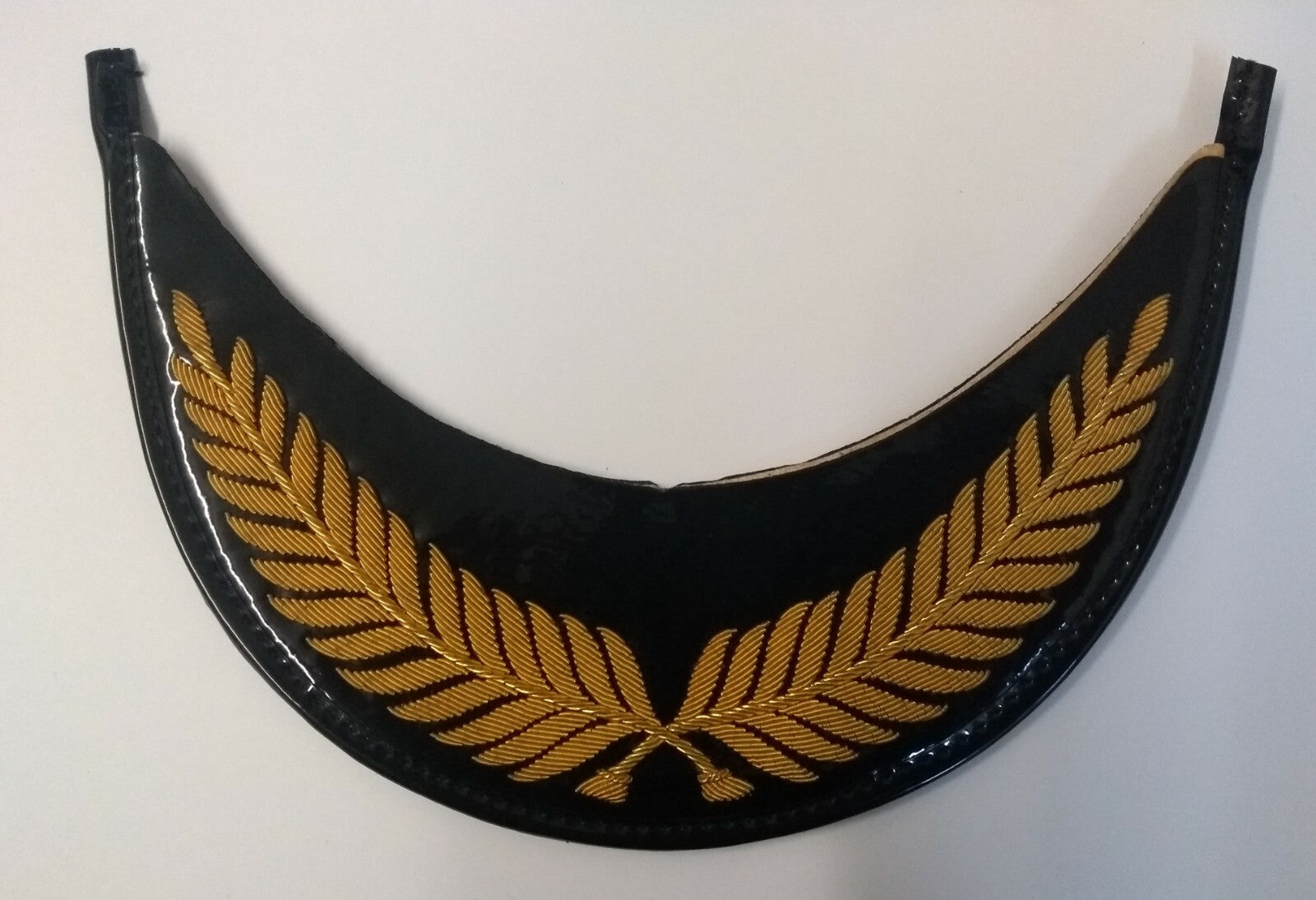 Genuine British Made Senior Officer Gold Wire Palm Leaf Dress Cap Peak