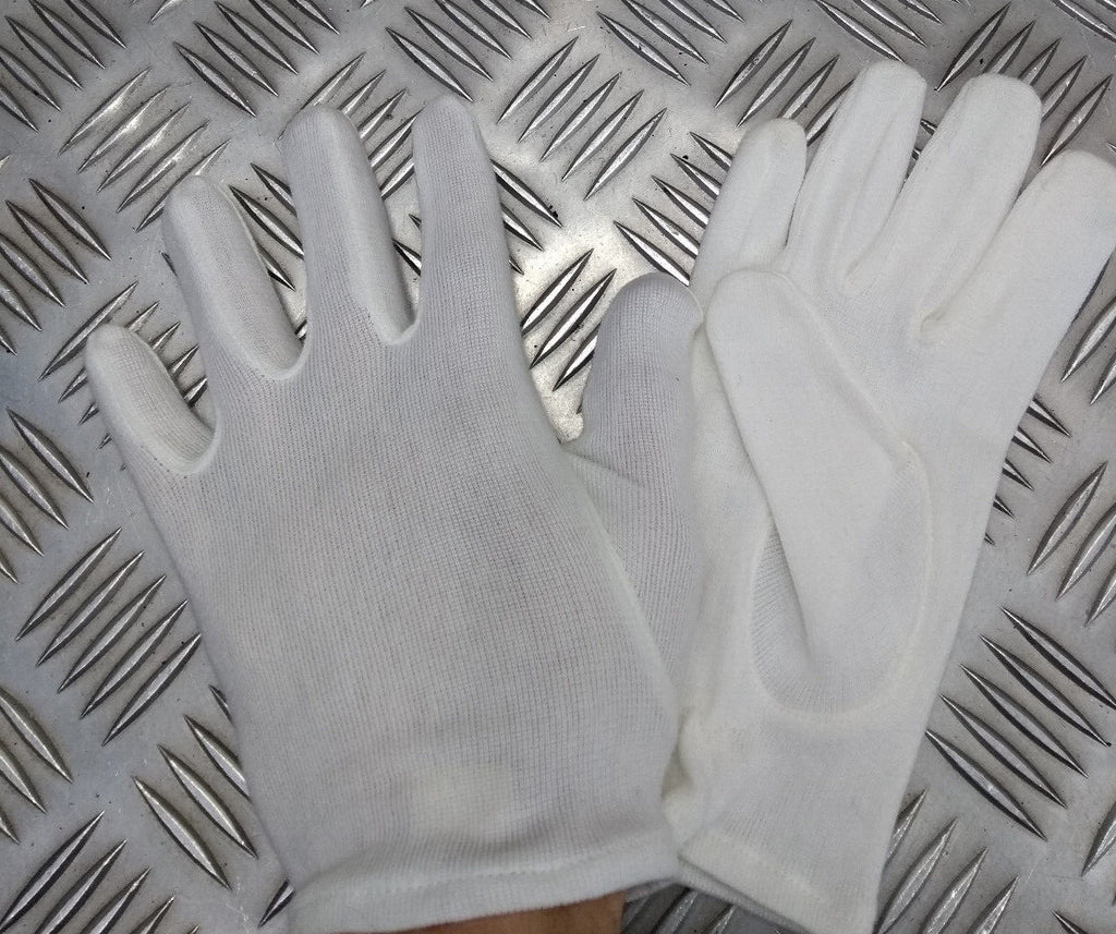 White 100% Cotton Cloth Women's Gloves Size 6½ or 7½ / 2 Pairs