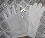 White 100% Cotton Cloth Women's Gloves Size 6½ or 7½ / 2 Pairs