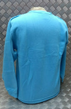 ATC Chaplain Jumper Sweatshirt Army Long Sleeve Light Blue with Badge Large NEW