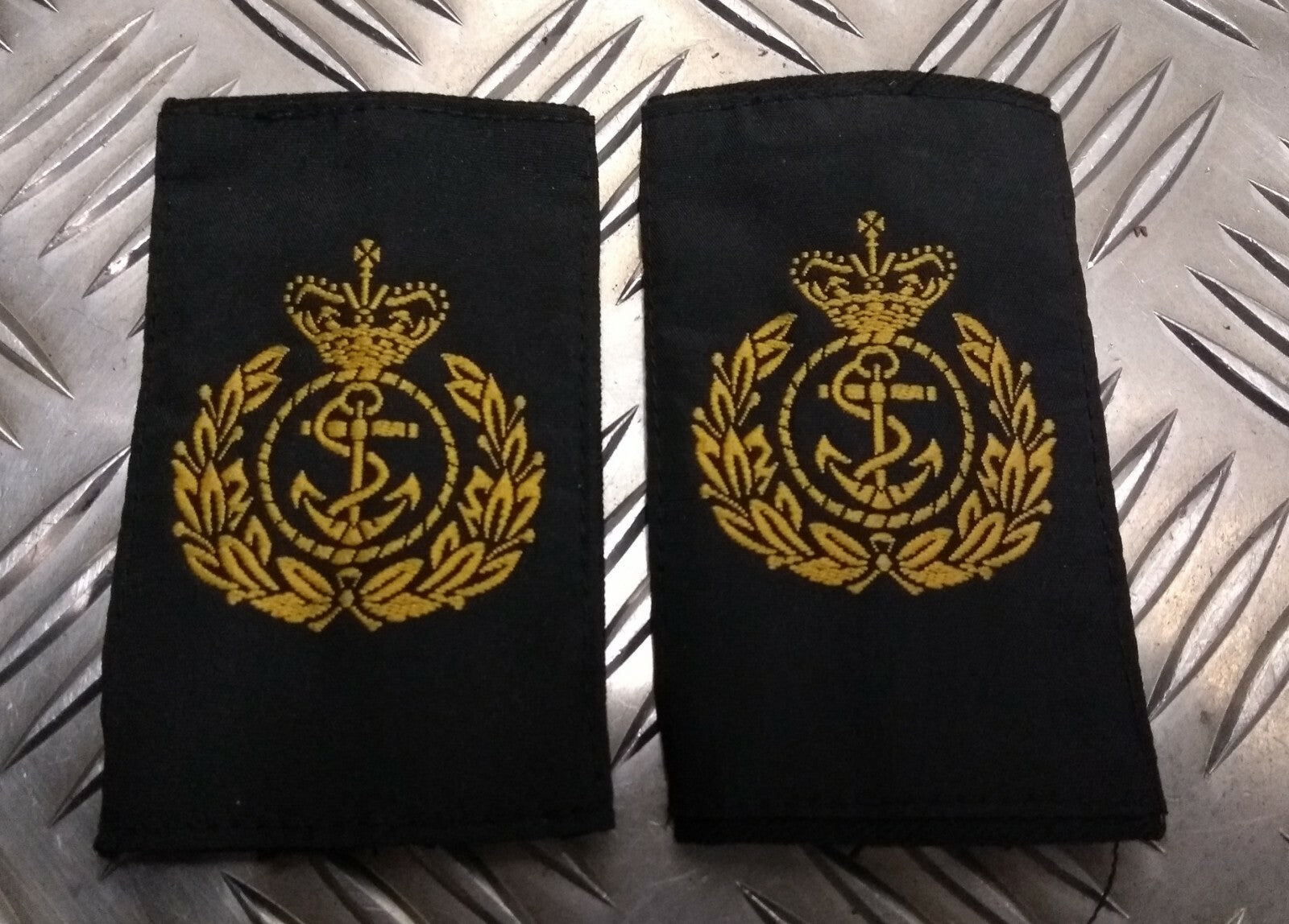 Naval CPO Epaulettes RN Type Shirt Sliders Chief Petty OFC -- 1 Pair