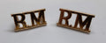 Royal Marines Titles No1 Dress Metal RM Genuine British Naval Insignia USED
