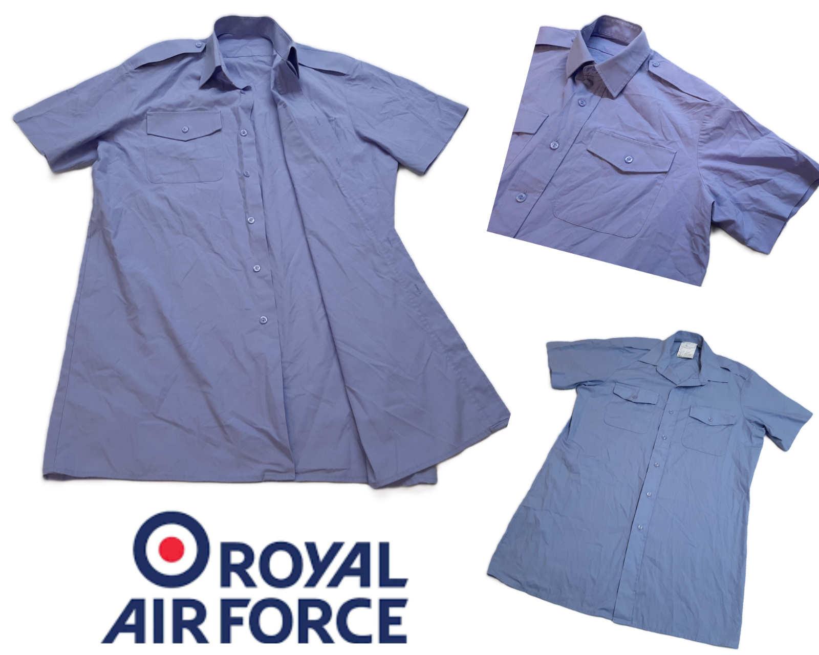 RAF Royal Air Force Shirt Blue Short Sleeve No1 No2 Various Sizes Available GD1