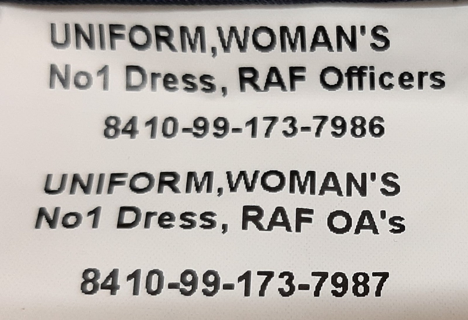WRAF Officers Slacks British Royal Air Force No1 Dress Woman's Trousers 68cm