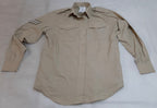 British Army Style FAD Shirt Fawn Long Sleeve No2 Collar 36cm Bust 96cm