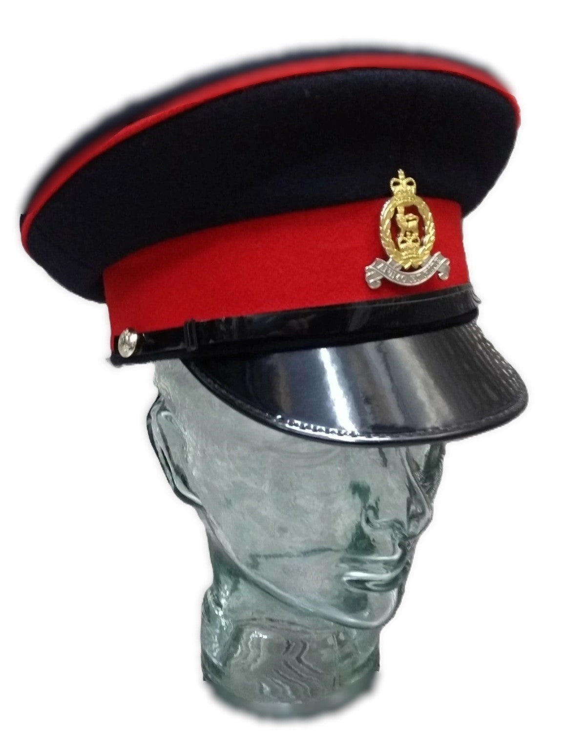 AGC British Army Hat Badge Buttons and Chin Strap Set "Animo et fide"