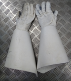 British Army Household Cavalry White Leather Gauntlet Parade Gloves Size 9