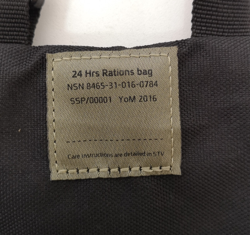 British Army Virtus 24hr Rations Carry Bag Stealth Black