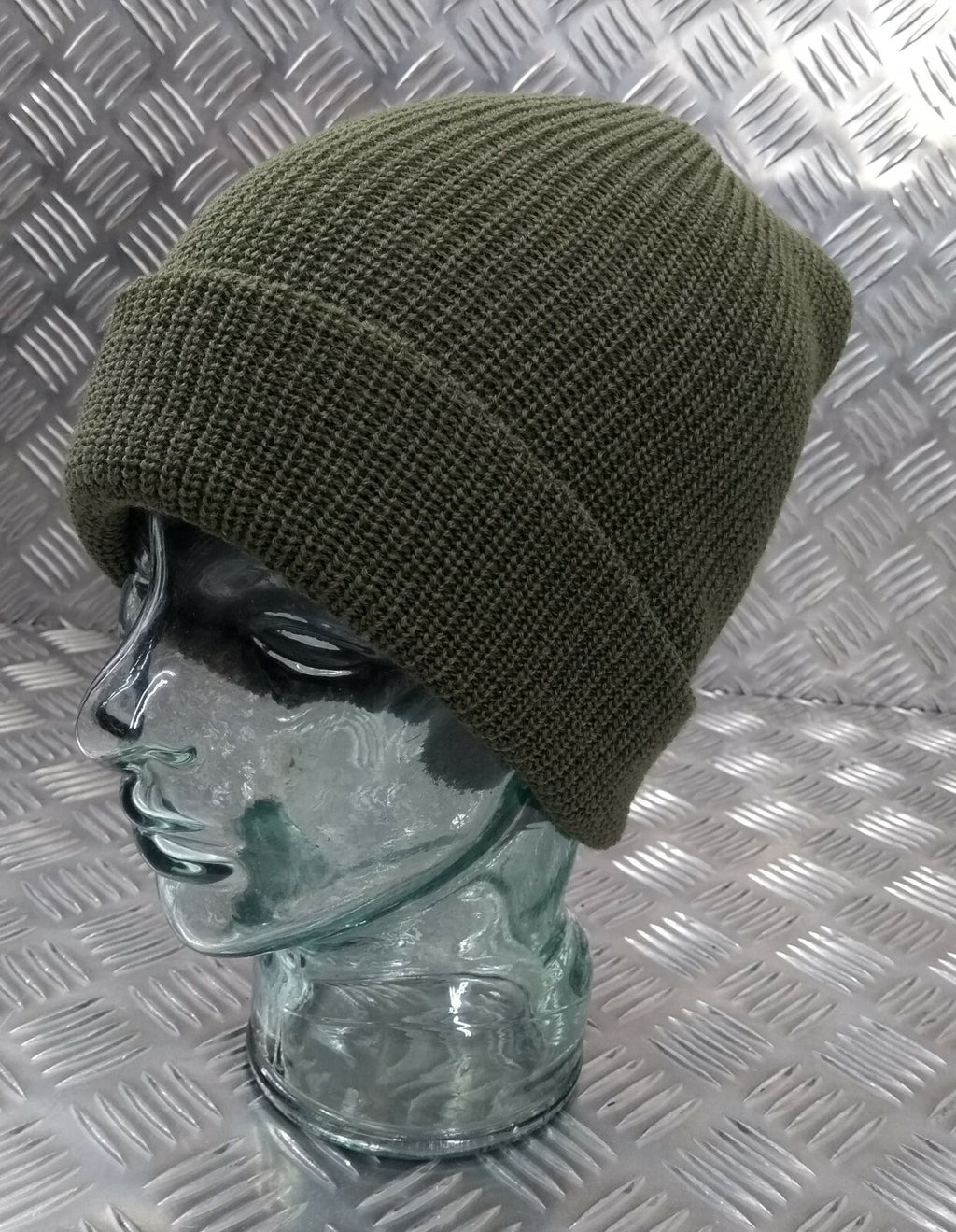 Genuine US Army Green Beanie Hat / Watch Cap / Skullcap 100% Wool - NEW
