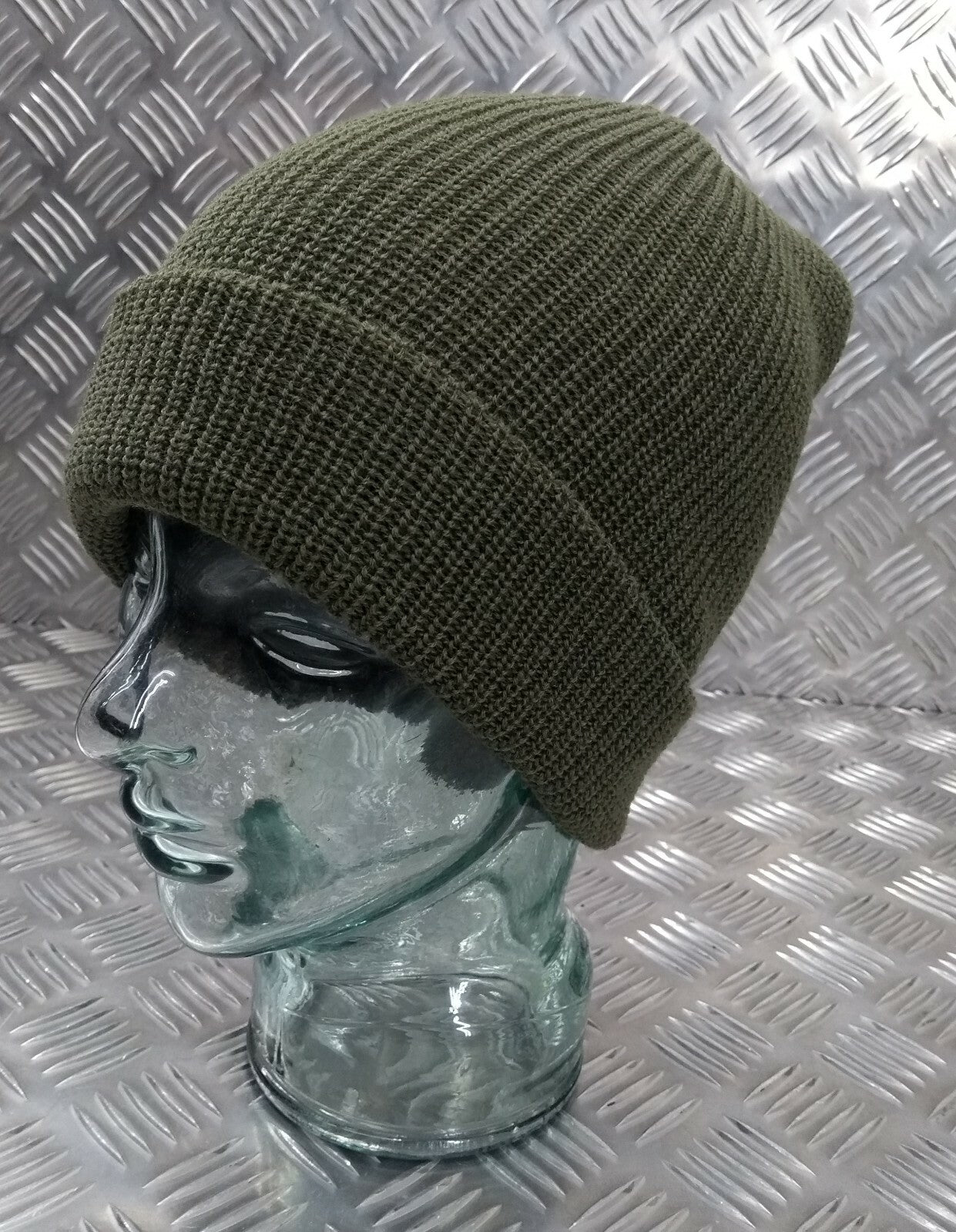 Genuine US Army Green Beanie Hat / Watch Cap / Skullcap 100% Wool - NEW