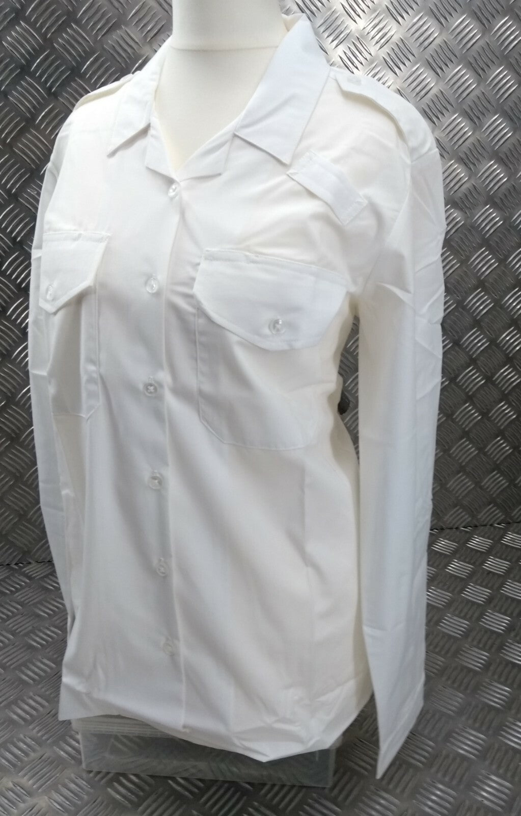 White Shirt Standard Female Security Style British Made with Epaulettes OPG NEW