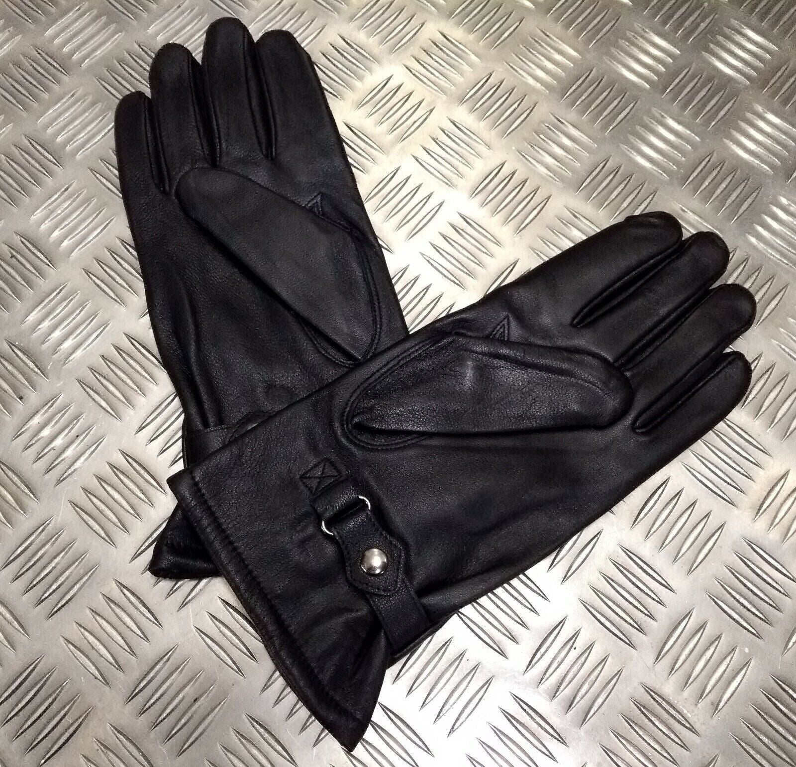 General Service Gloves Black Lined Leather Size 12