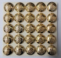 Genuine British Army Issue x 25 Intelligence Corps Insignia Dress Buttons 40L