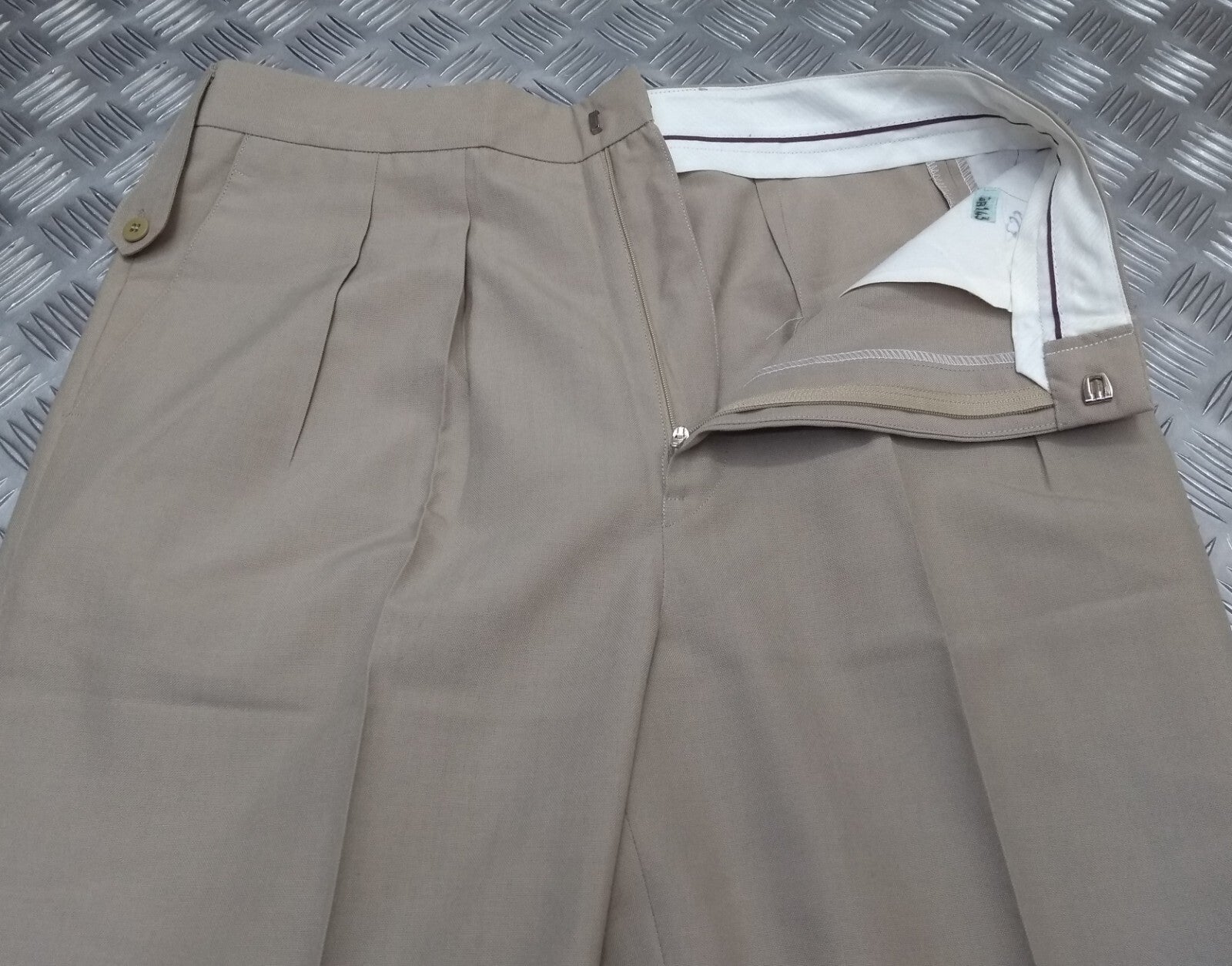 Vintage Fawn Trousers British Old Pattern Lightweight Dress Trousers
