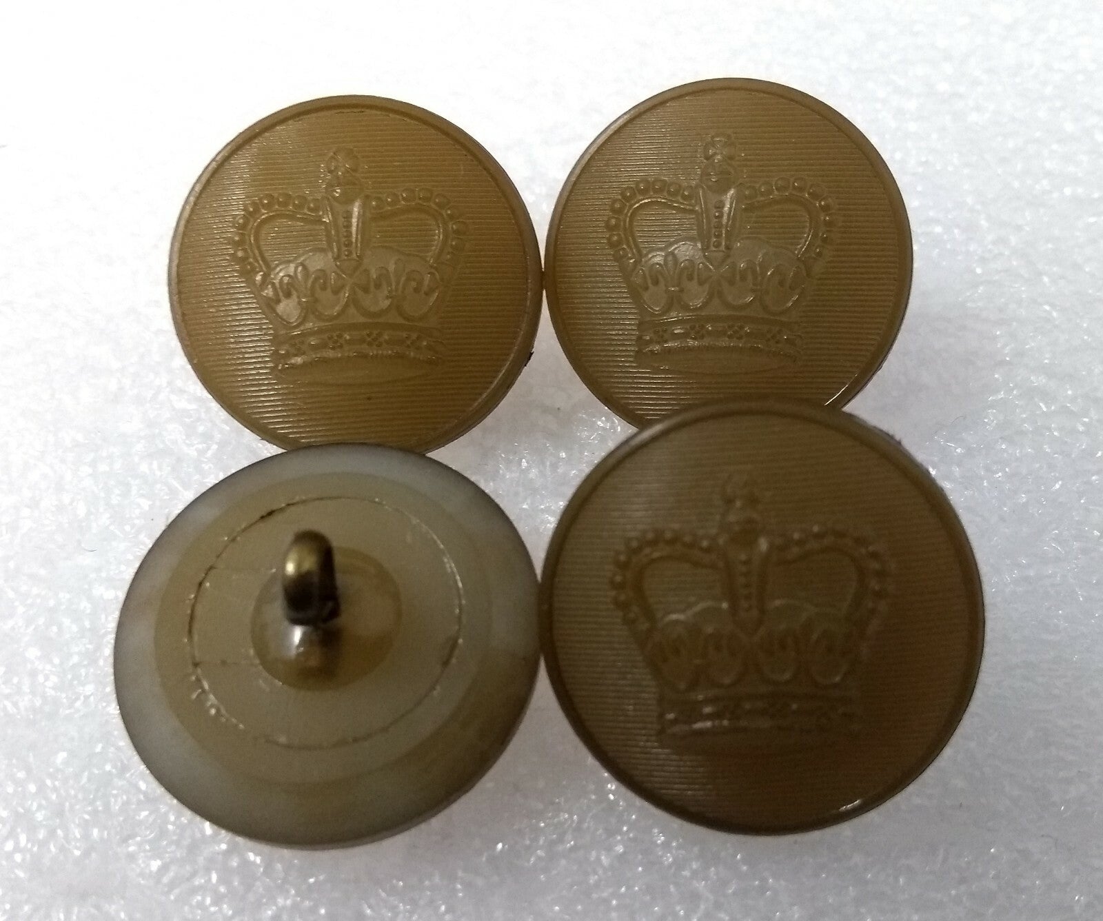 Genuine Vintage British Issue St Edwards Crown Khaki Buff Buttons 40L