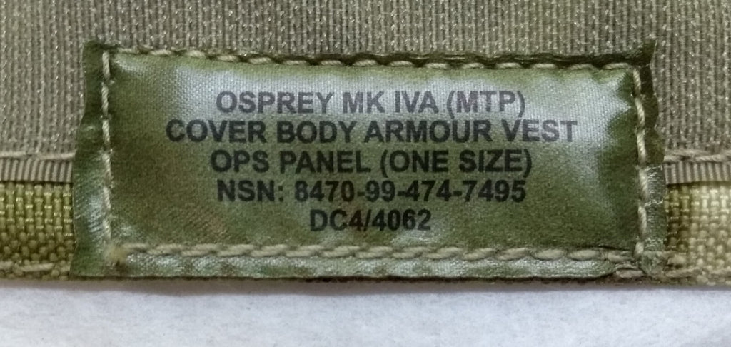 Osprey OPS Panel MTP CBA Vest One Size Includes 4 Molle Quick Release Straps
