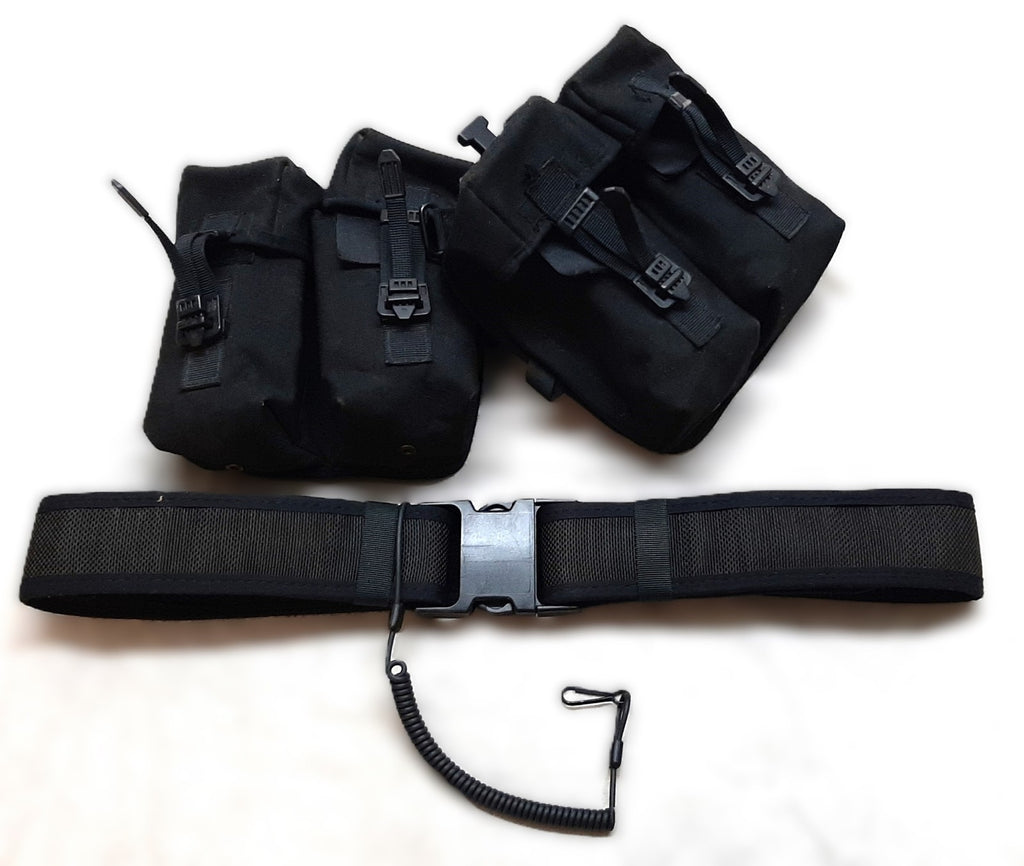 UKSF Stealth Load Carrying Duty Belt and 2 Double Utility / Ammo Pouches British