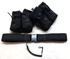 UKSF Stealth Load Carrying Duty Belt and 2 Double Utility / Ammo Pouches British