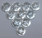 Buttons 100 Vintage 4 Hole for Dress Shirts Pearlesque Mint Blue Tint 10.6mm NOS