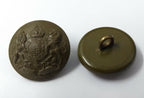 Genuine Vintage British Army Kings Crown General Service Coat of Arms Buttons x2