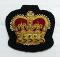 Warrant Officer Crown No1 WO 2 Black British Army Hand Embroidered Arm Patch