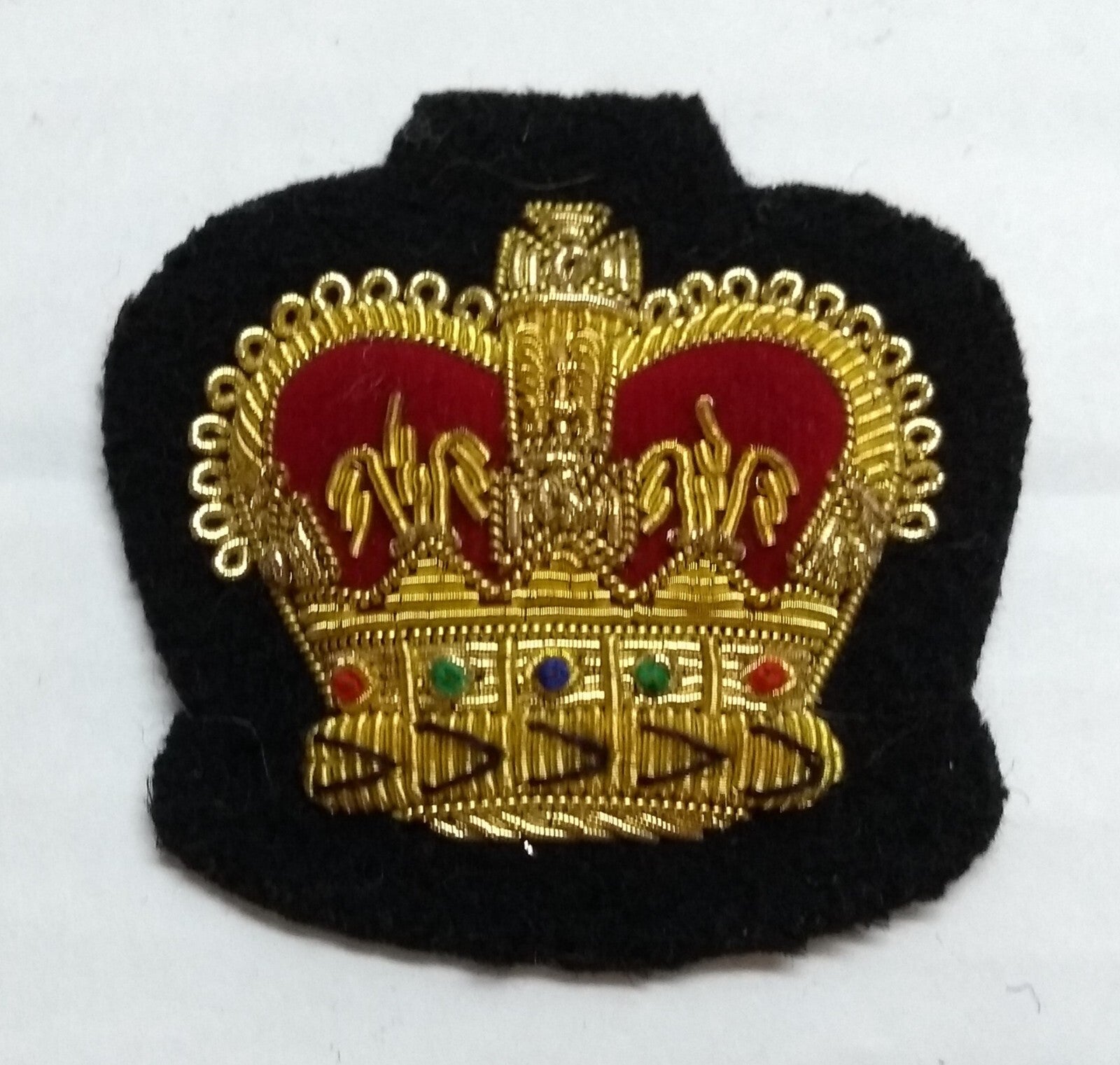 Warrant Officer Crown No1 WO 2 Black British Army Hand Embroidered Arm Patch