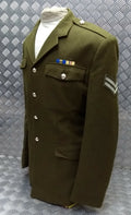 British Army No2 REME Regiment Dress Jacket Fully Buttoned With Insignia Patches EBYT989