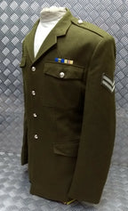 British Army No2 REME Regiment Dress Jacket Fully Buttoned With Insignia Patches EBYT989