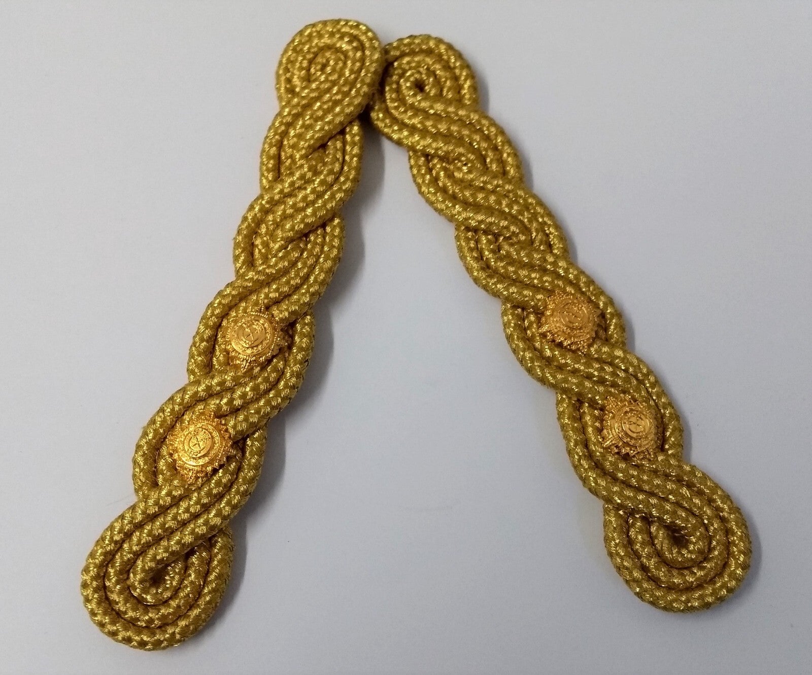 Lieutenant Shoulder Cords Ceremonial Wire Cord Shoulder Epaulettes & Rank Pips