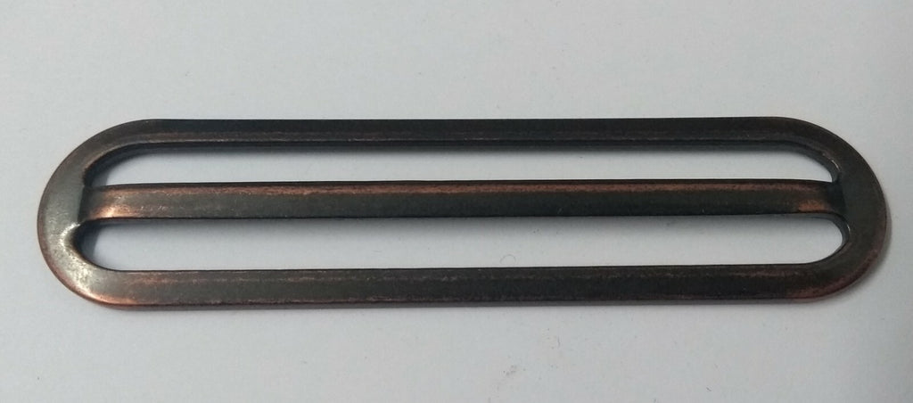 3" Bronzed Parade Belt Slider / Keeper Adjuster Quality Metal Construction