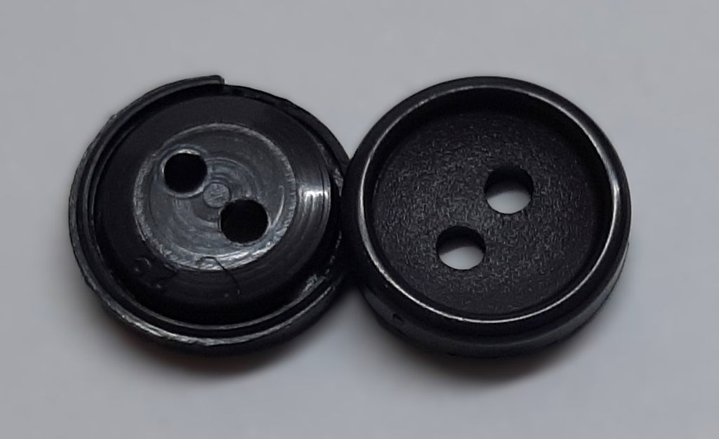 Ex Army Buttons Old Pattern British Made Deep Grey 2 Hole Size 11.3mm