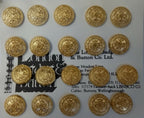 Genuine Vintage Irish Guards Shamrock insignia X20 Open Back Button 16mm ASBT138