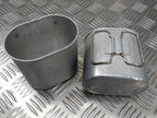 Genuine M84 Type Swiss Military Issue Metal Billy Can Aluminium Mugs X2 EBYT85