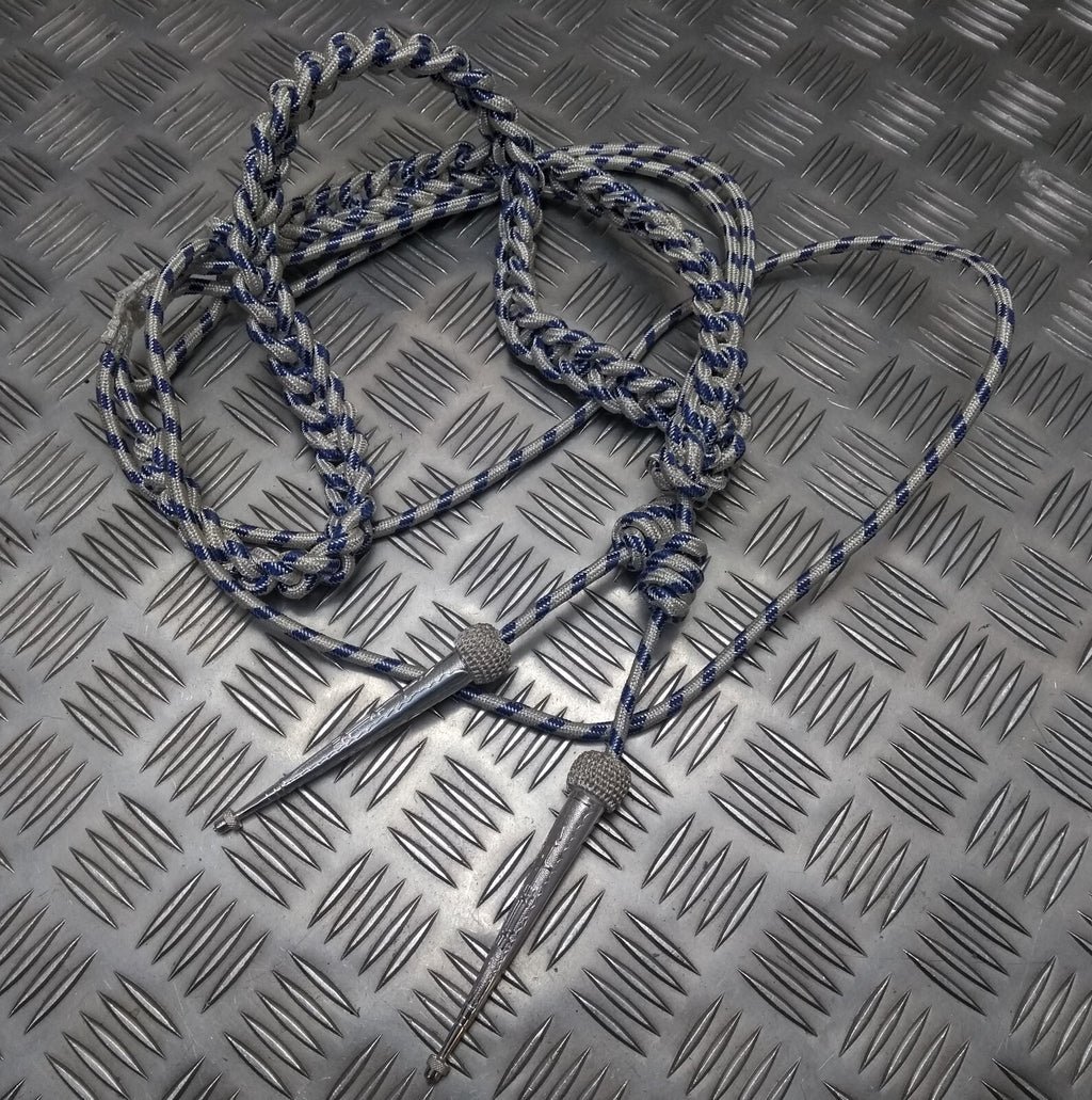 Standard Aiguillette Senior Officer Light Blue Fleck Ceremonial UK Made
