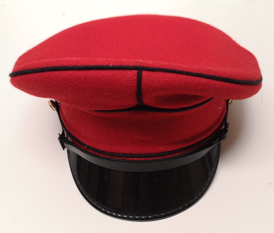 Royal Lancers Service Scarlet Red Dress Hat Cap No Insignia Badge Size 56cm